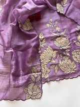 Pure Silk linen patchwork premium unstitched suit.