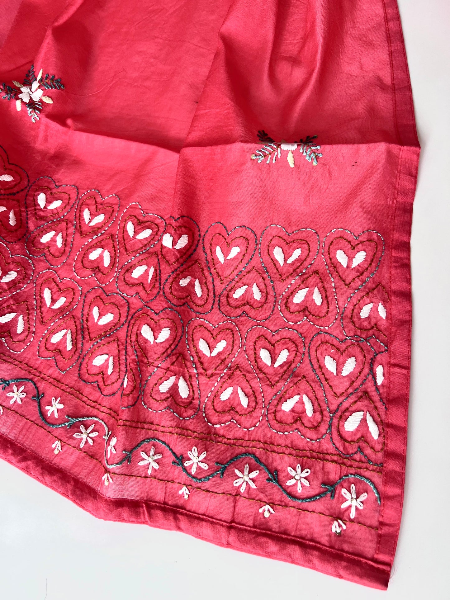 Chanderi knot embroidery Unstitched suit material