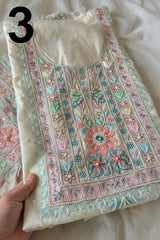 Mul handwork chikankari Kurta Dupatta set