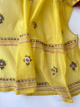 Chanderi knot embroidery Unstitched suit material
