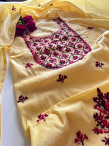 Knot embroidery Unstitched suit material