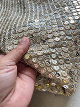 Dyeable georgette Sequin fabric. Big sequin fabric