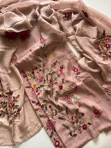 Knot embroidery Masleen Silk Designer Unstitched suit