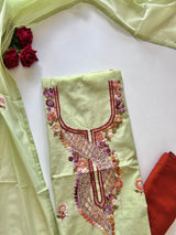 Knot embroidery Unstitched suit material