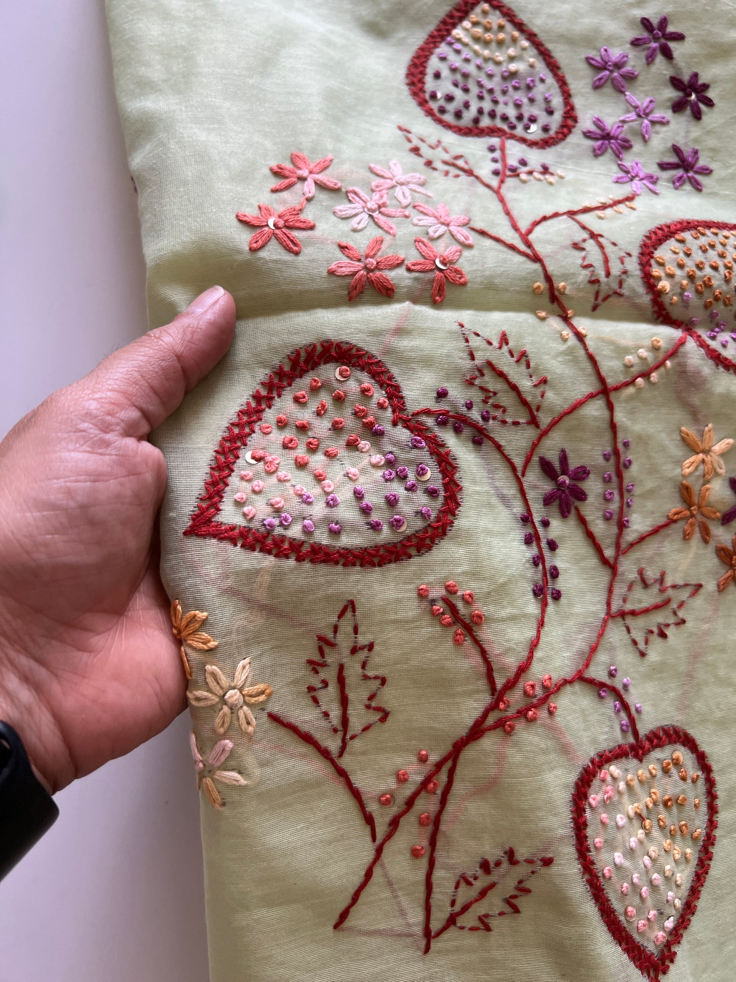 Knot embroidery Unstitched suit material