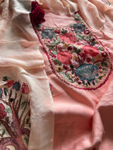 Knot embroidery Masleen Silk Designer Unstitched suit