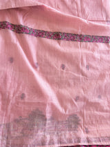 Pink Cotton Jamdani work dress material unstitched Suit set