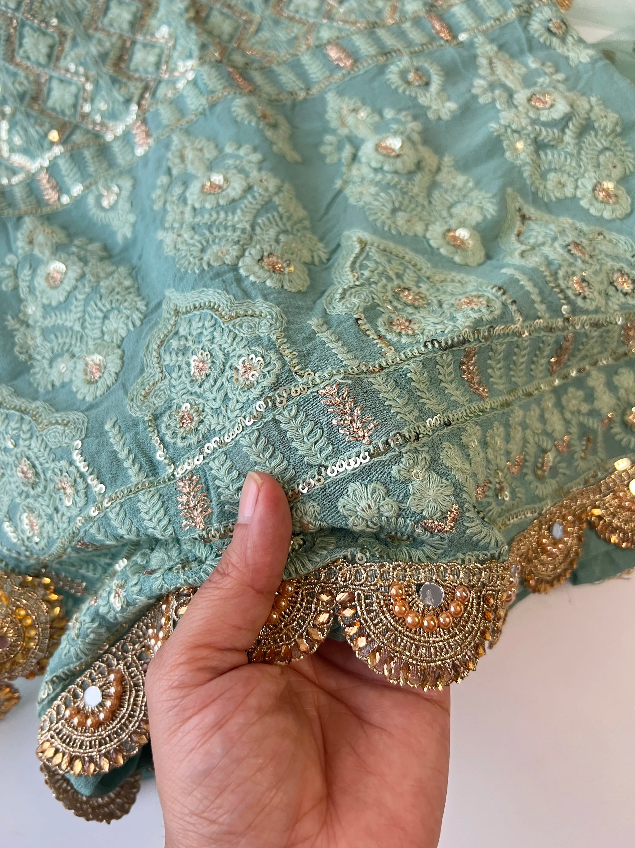 Designer Georgette Embroidered Unstitched Suit set