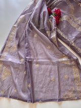 Mul Chanderi dress material unstitched Suit set
