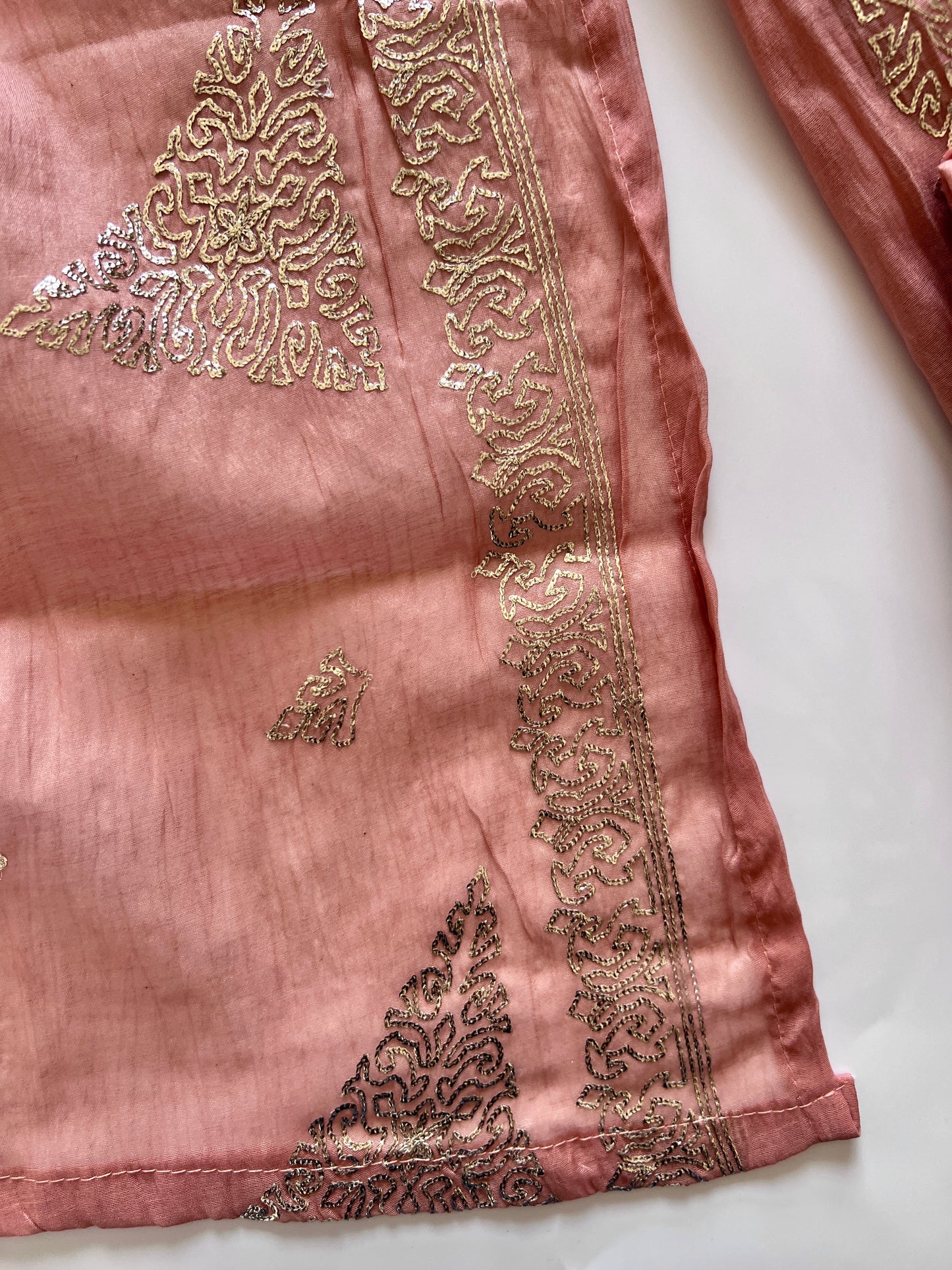 Mul Chanderi dress material unstitched Suit set