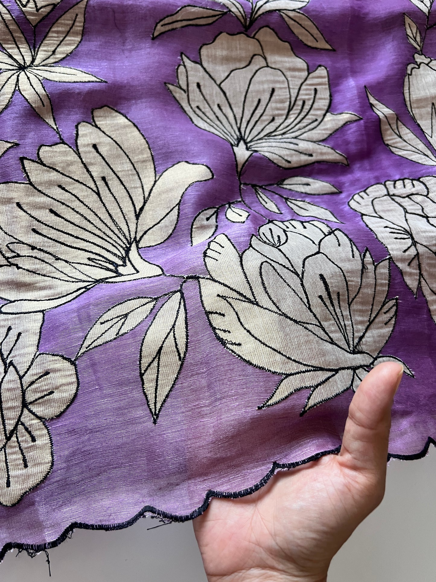 Pure Silk linen patchwork premium unstitched suit.