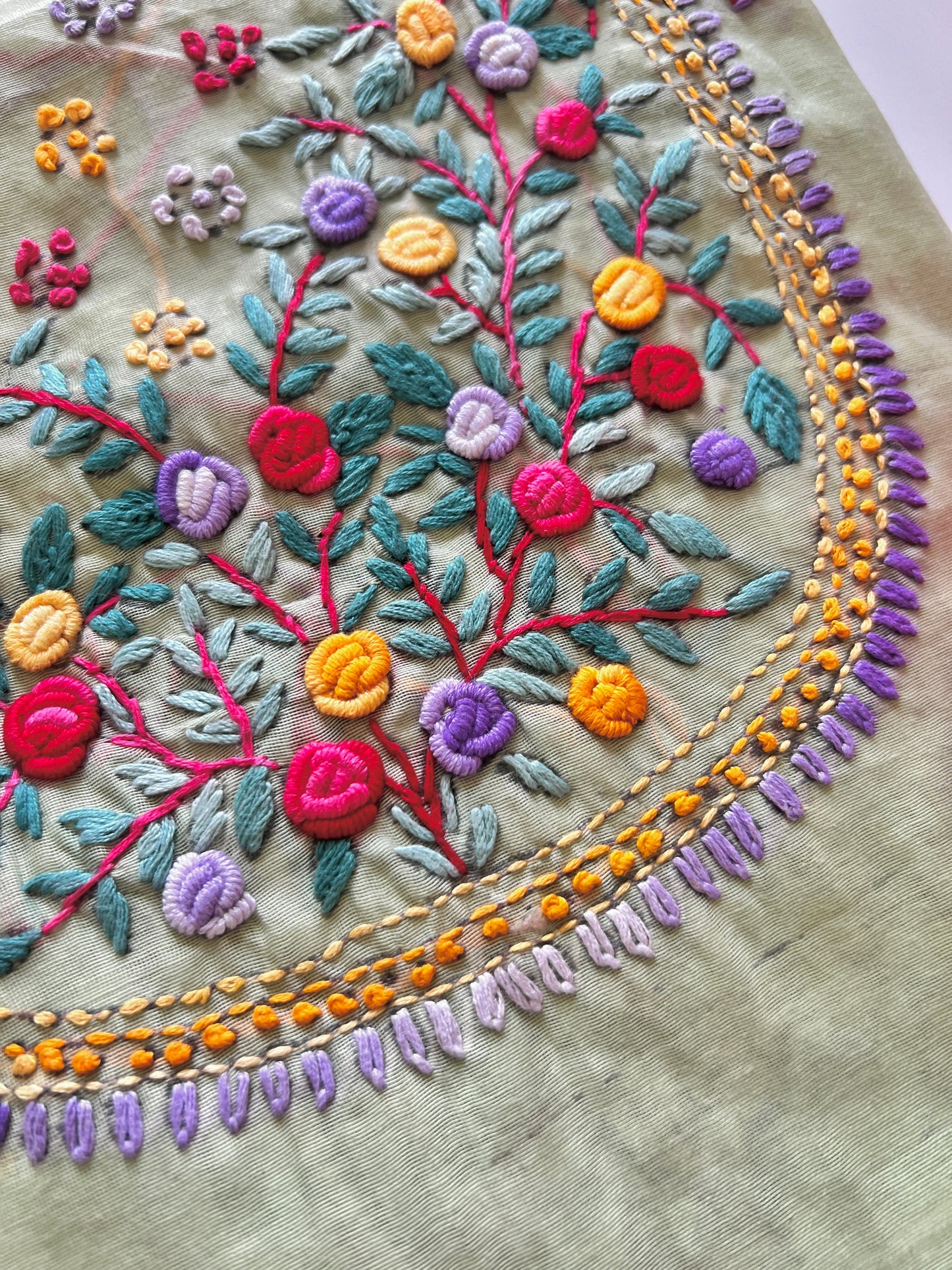 Knot embroidery Unstitched suit material