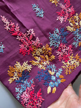Knot embroidery Masleen Silk Designer Unstitched suit