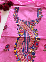 Knot embroidery Unstitched suit material