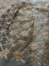 Grey net with Gotta work fabric