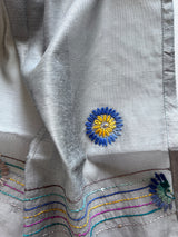 Grey Knot embroidery Unstitched suit material 2 pc