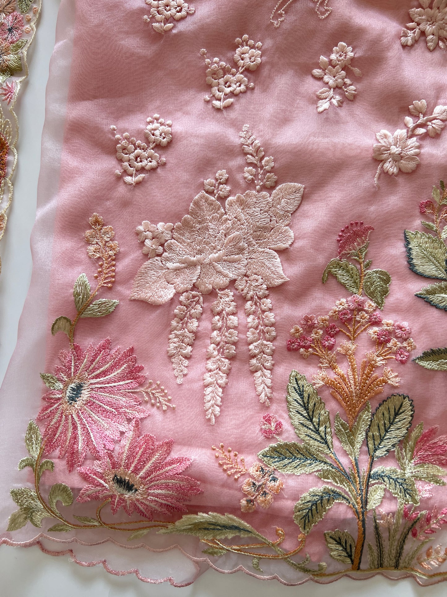 Full Embroidered Organza Un-stitched Suit set