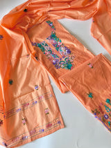Knot embroidery Unstitched suit material 2 pc