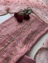 Designer Georgette Embroidered Unstitched Suit set