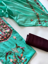 Knot embroidery Unstitched suit material