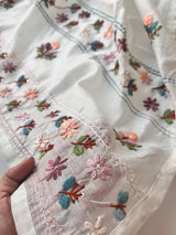 Chanderi Phulkari embroidery Unstitched suit material