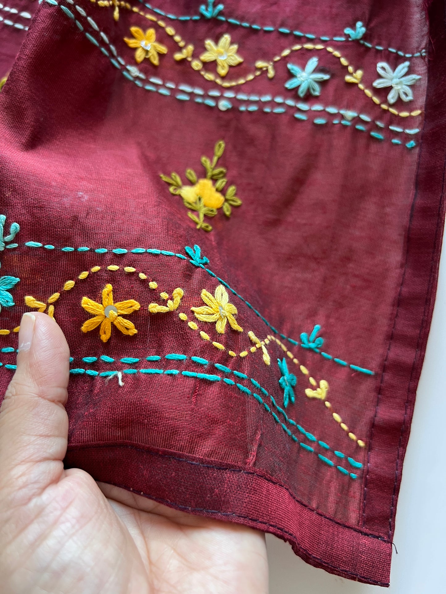 Knot embroidery Unstitched suit material