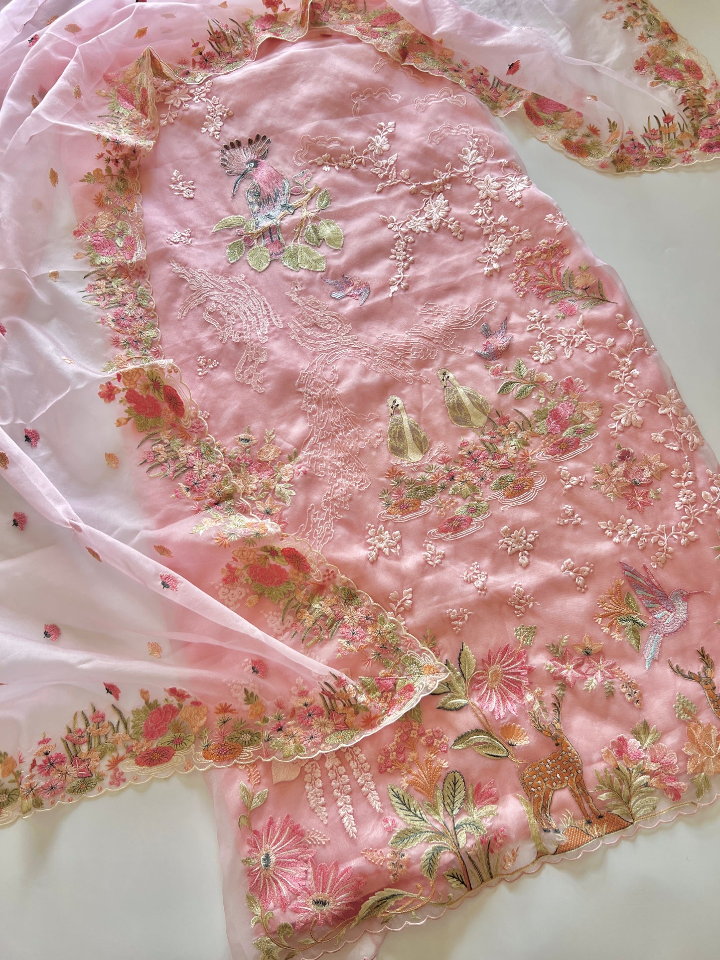 Full Embroidered Organza Un-stitched Suit set