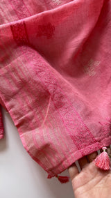 Pure Linen embroidered premium unstitched dress material