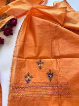 Knot embroidery Unstitched suit material 2 pc