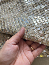 Dyeable georgette Sequin fabric. Big sequin fabric
