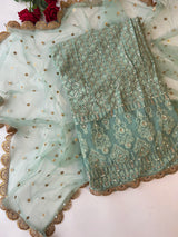 Designer Georgette Embroidered Unstitched Suit set