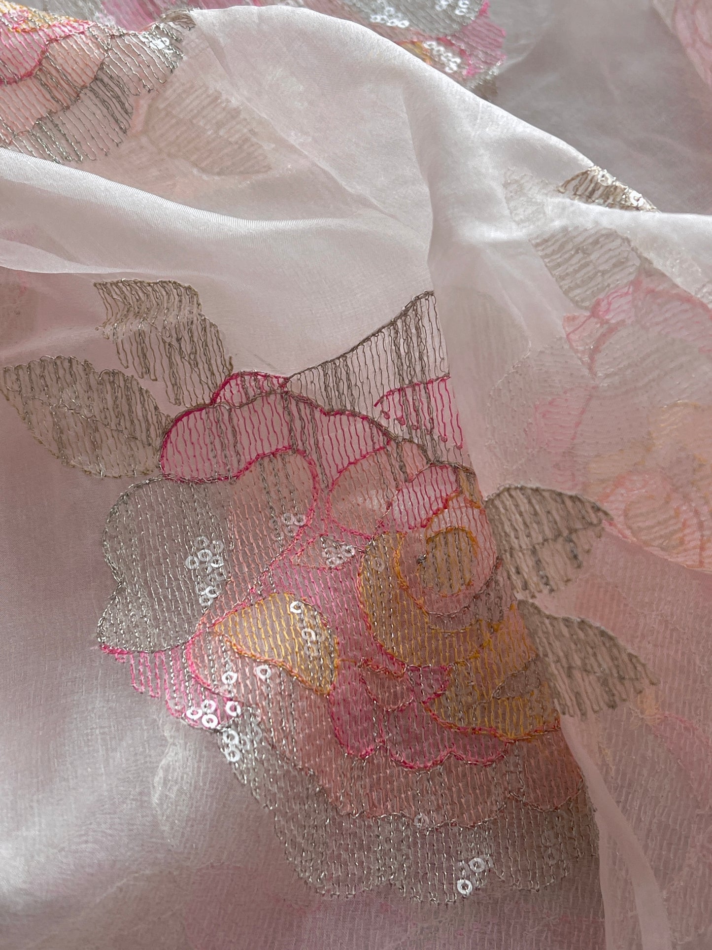 Organza Fabric with sequin work