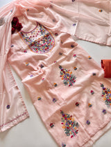 Knot embroidery Unstitched suit material