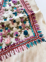2 pc Cream Knot embroidery Unstitched suit material