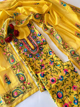 Phulkari embroidery Unstitched suit material