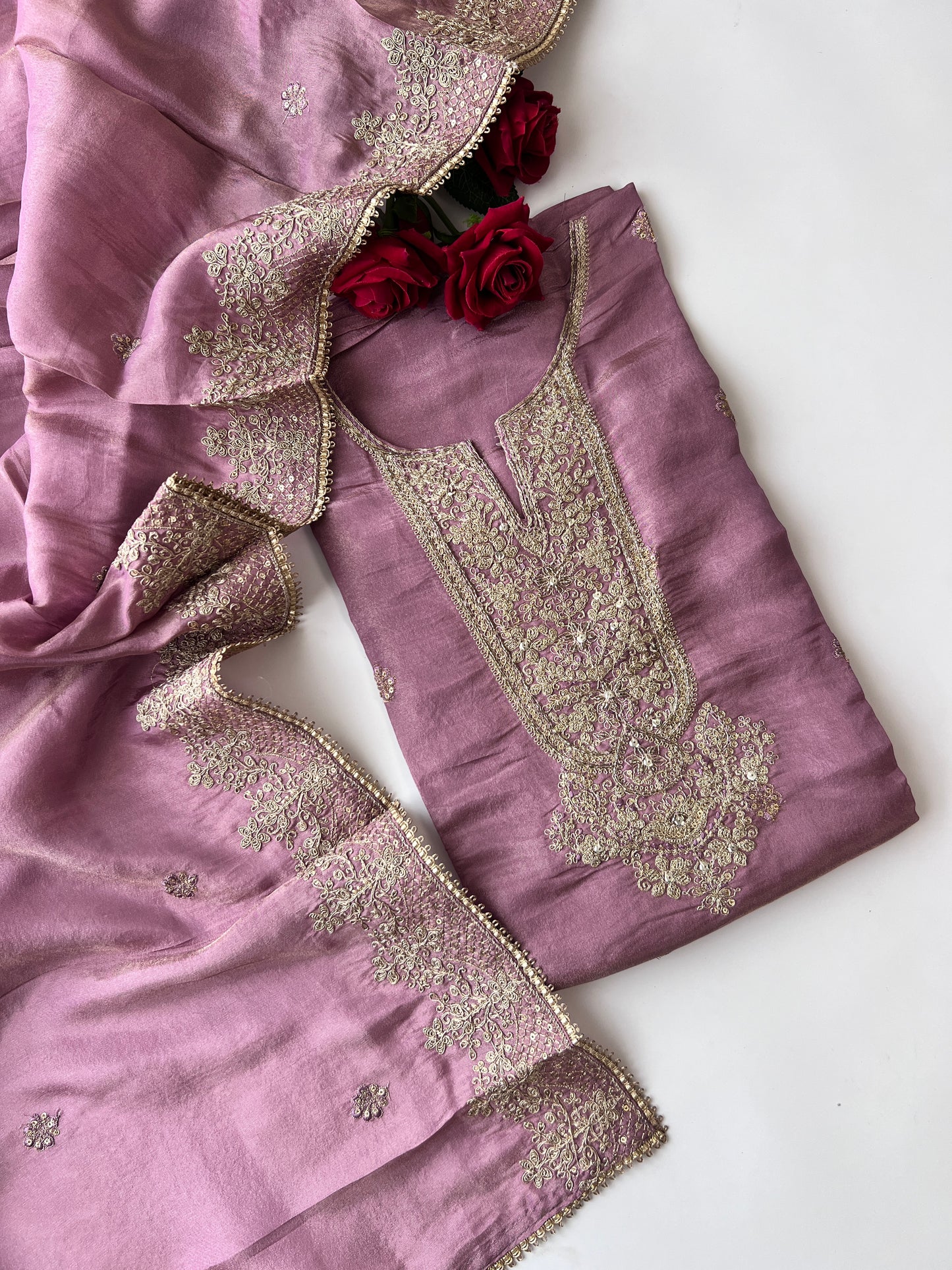 Tissue Russian Silk Dress Material