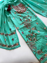 Knot embroidery Unstitched suit material
