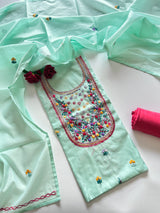 Knot embroidery Unstitched suit material