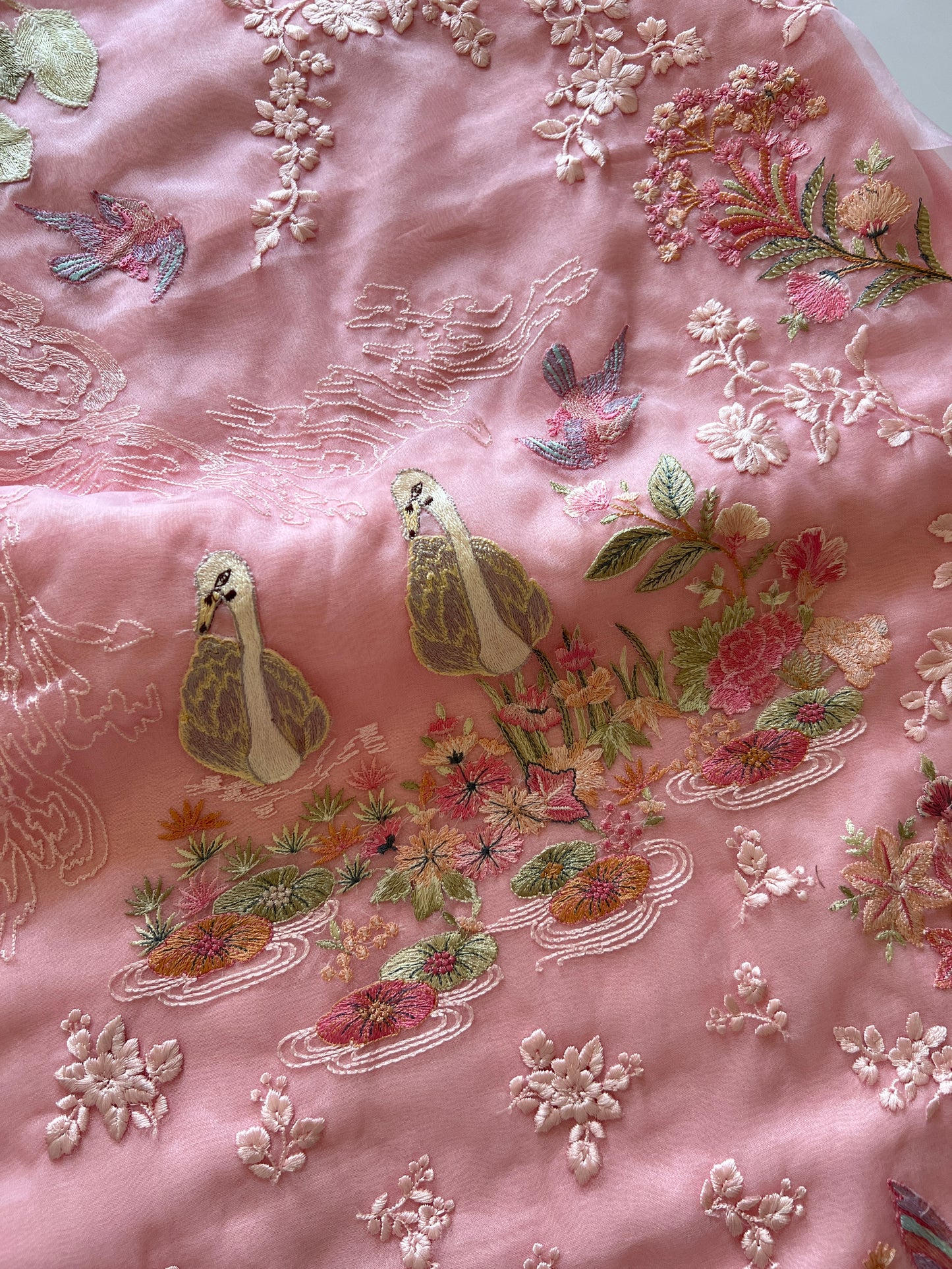 Full Embroidered Organza Un-stitched Suit set