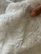 Pure lucknowi Mul handwork chikankari Kurta Dupatta set
