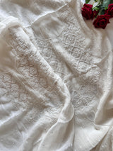 Pure lucknowi Mul handwork chikankari Kurta Dupatta set