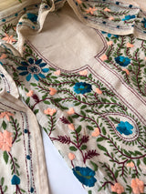 Chanderi Phulkari embroidery Unstitched suit material