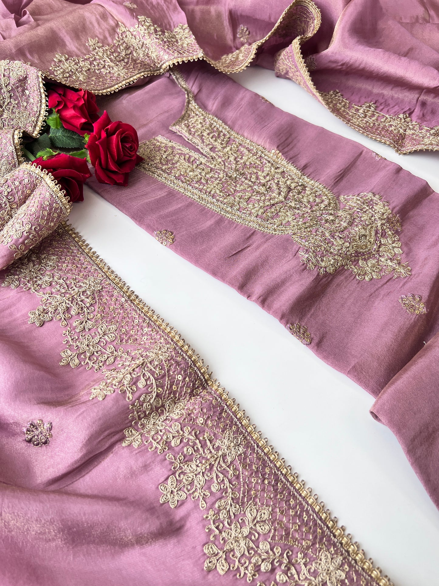 Tissue Russian Silk Dress Material