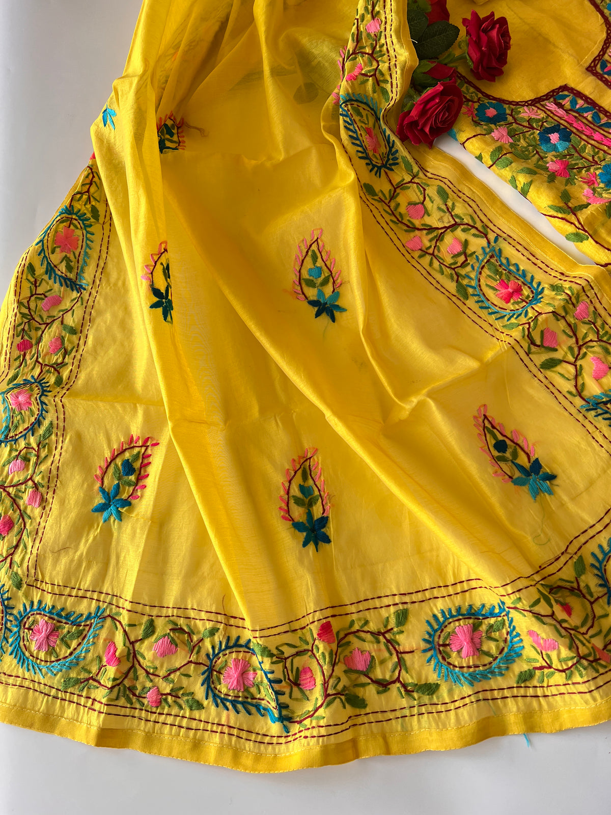 Phulkari embroidery Unstitched suit material