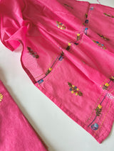 Knot embroidery Unstitched suit material 2 pc