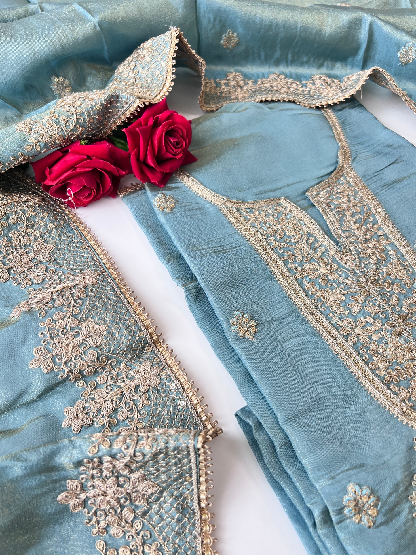 Tissue Russian Silk Dress Material