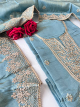 Tissue Russian Silk Dress Material