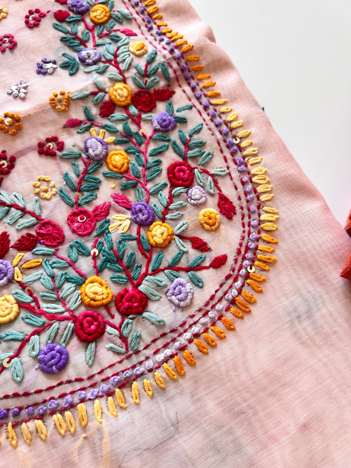 Knot embroidery Unstitched suit material
