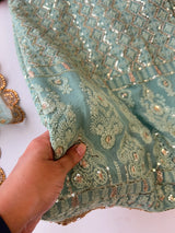 Designer Georgette Embroidered Unstitched Suit set