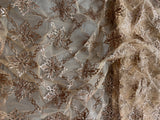 Gold net with Gotta work fabric